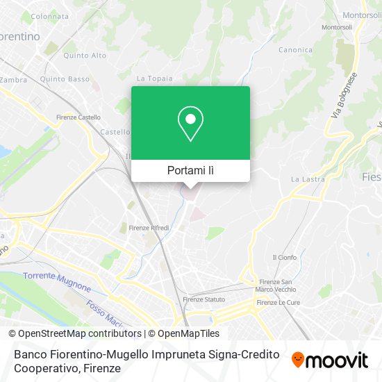 Mappa Banco Fiorentino-Mugello Impruneta Signa-Credito Cooperativo