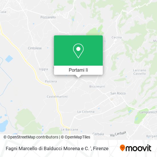Mappa Fagni Marcello di Balducci Morena e C. '