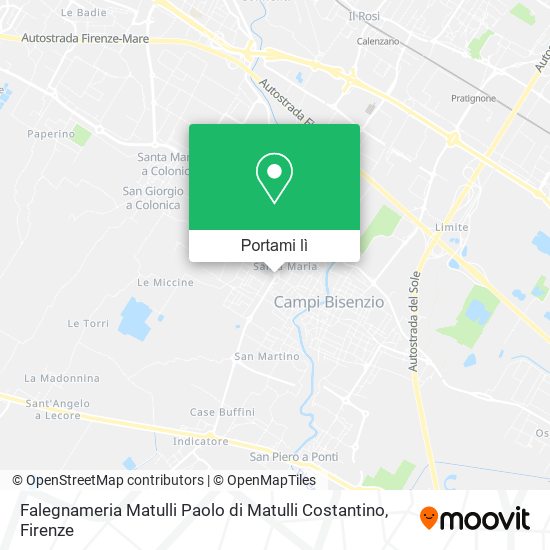 Mappa Falegnameria Matulli Paolo di Matulli Costantino