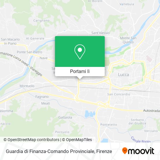 Mappa Guardia di Finanza-Comando Provinciale