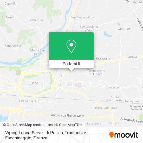 Mappa Viping Lucca-Servizi di Pulizia, Traslochi e Facchinaggio