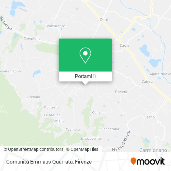 Mappa Comunità Emmaus Quarrata
