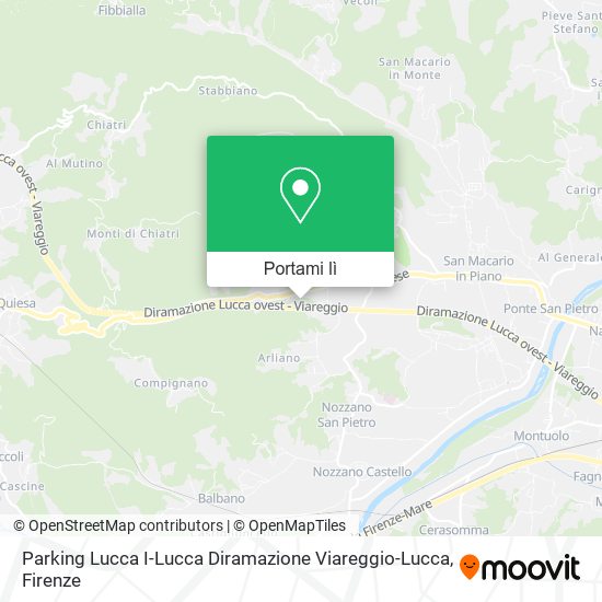 Mappa Parking Lucca I-Lucca Diramazione Viareggio-Lucca