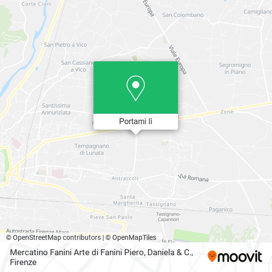 Mappa Mercatino Fanini Arte di Fanini Piero, Daniela & C.