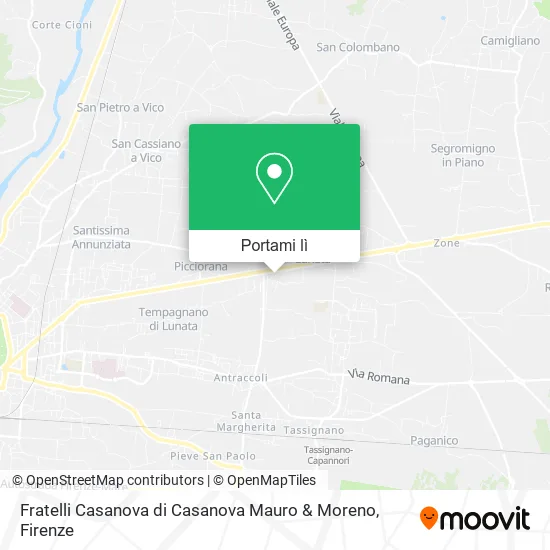 Mappa Fratelli Casanova di Casanova Mauro & Moreno