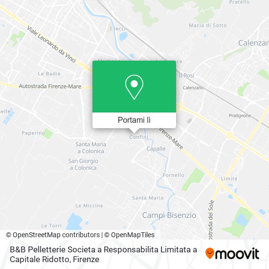Mappa B&B Pelletterie Societa a Responsabilita Limitata a Capitale Ridotto