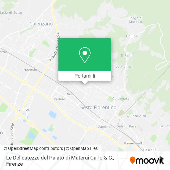Mappa Le Delicatezze del Palato di Materai Carlo & C.