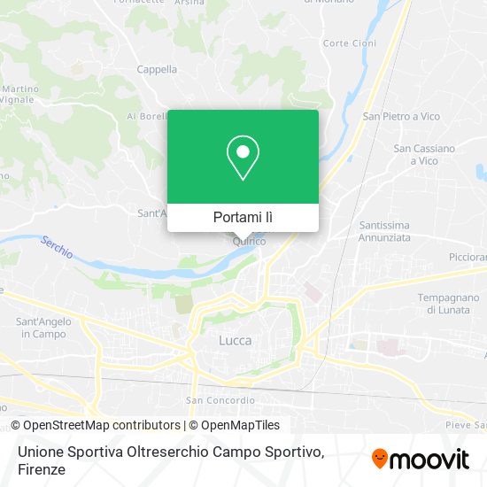 Mappa Unione Sportiva Oltreserchio Campo Sportivo