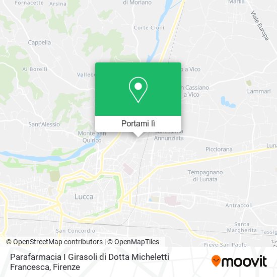 Mappa Parafarmacia I Girasoli di Dotta Micheletti Francesca