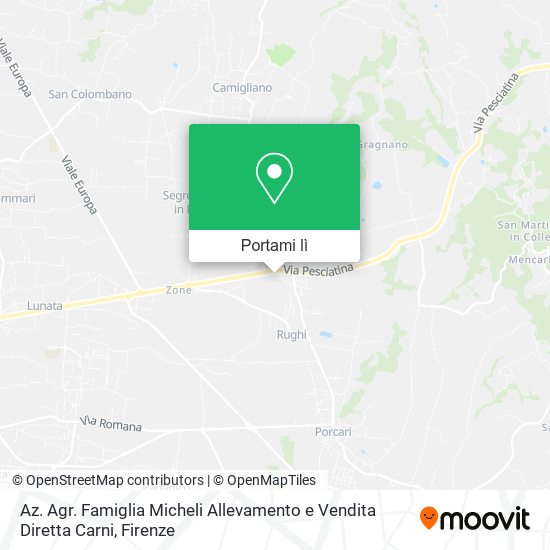 Mappa Az. Agr. Famiglia Micheli Allevamento e Vendita Diretta Carni