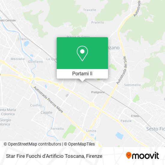 Mappa Star Fire Fuochi d'Artificio Toscana