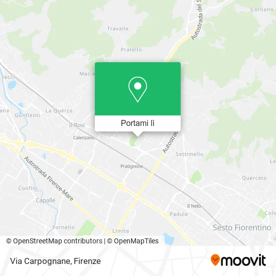 Mappa Via Carpognane