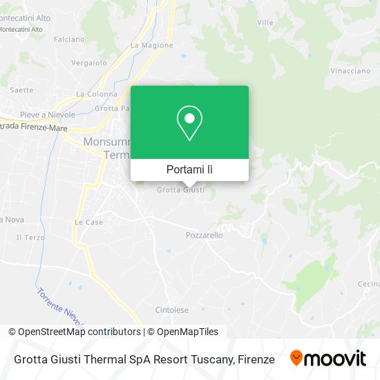 Mappa Grotta Giusti Thermal SpA Resort Tuscany
