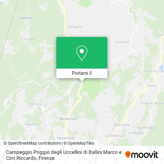 Mappa Campeggio Poggio degli Uccellini di Ballini Marco e Cirri Riccardo