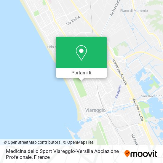 Mappa Medicina dello Sport Viareggio-Versilia Aociazione Profeionale