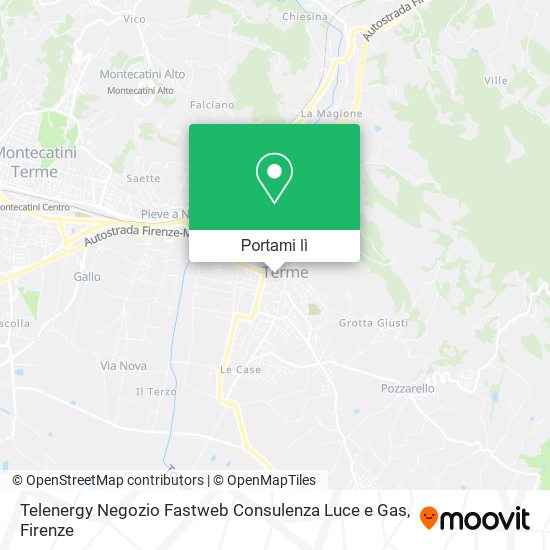 Mappa Telenergy Negozio Fastweb Consulenza Luce e Gas
