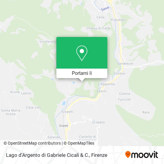 Mappa Lago d'Argento di Gabriele Cicali & C.