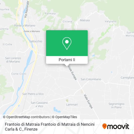 Mappa Frantoio di Matraia Frantoio di Matraia di Nencini Carla & C.
