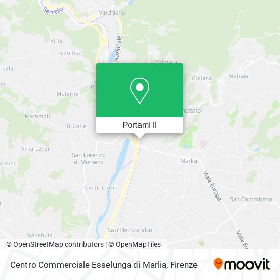 Mappa Centro Commerciale Esselunga di Marlia