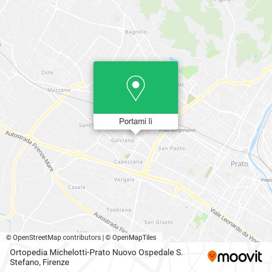 Mappa Ortopedia Michelotti-Prato Nuovo Ospedale S. Stefano