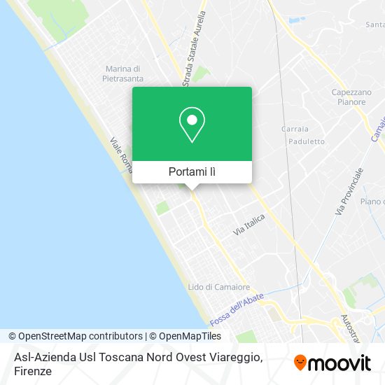 Mappa Asl-Azienda Usl Toscana Nord Ovest Viareggio