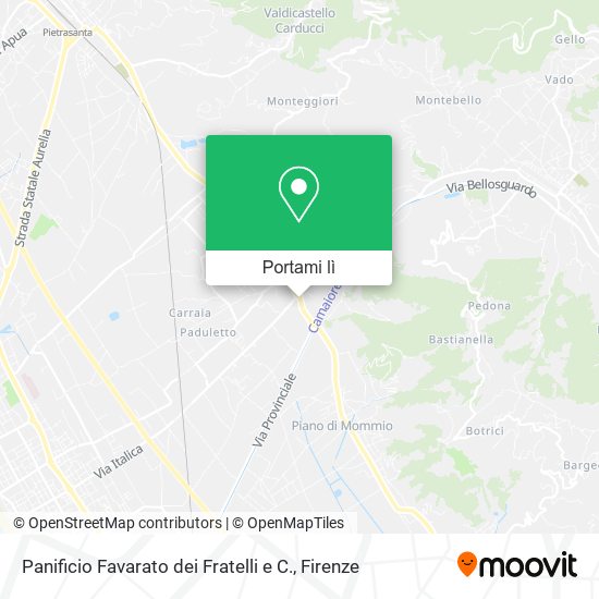 Mappa Panificio Favarato dei Fratelli e C.