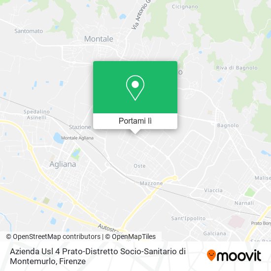 Mappa Azienda Usl 4 Prato-Distretto Socio-Sanitario di Montemurlo
