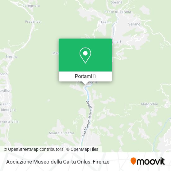 Mappa Aociazione Museo della Carta Onlus
