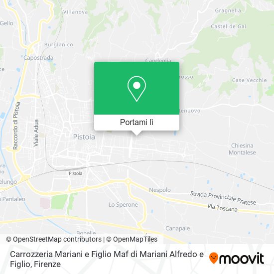 Mappa Carrozzeria Mariani e Figlio Maf di Mariani Alfredo e Figlio