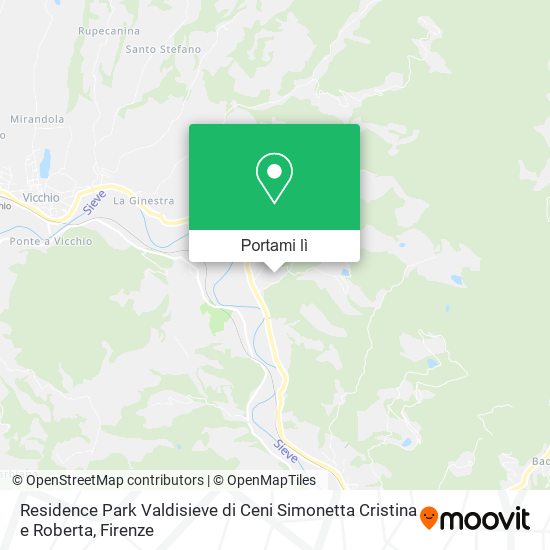 Mappa Residence Park Valdisieve di Ceni Simonetta Cristina e Roberta