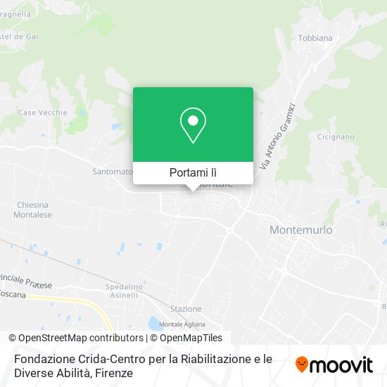 Mappa Fondazione Crida-Centro per la Riabilitazione e le Diverse Abilità