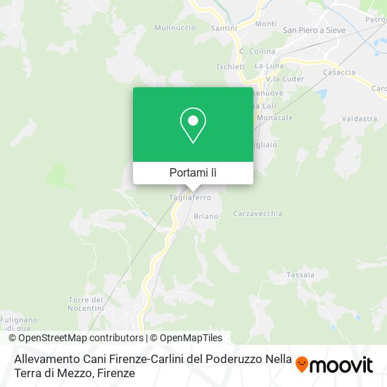 Mappa Allevamento Cani Firenze-Carlini del Poderuzzo Nella Terra di Mezzo