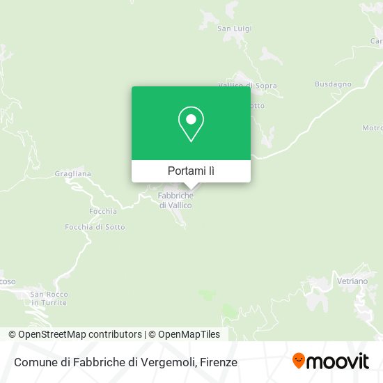 Mappa Comune di Fabbriche di Vergemoli