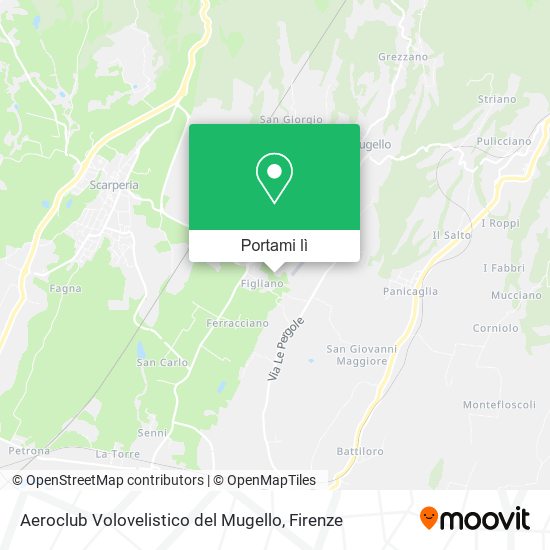 Mappa Aeroclub Volovelistico del Mugello