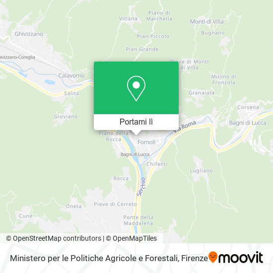 Mappa Ministero per le Politiche Agricole e Forestali