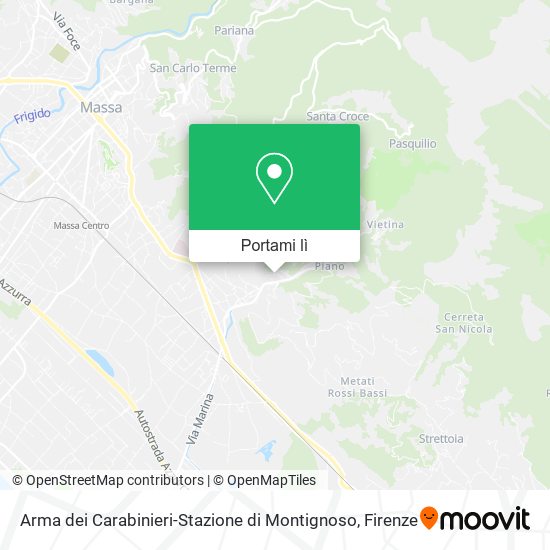 Mappa Arma dei Carabinieri-Stazione di Montignoso