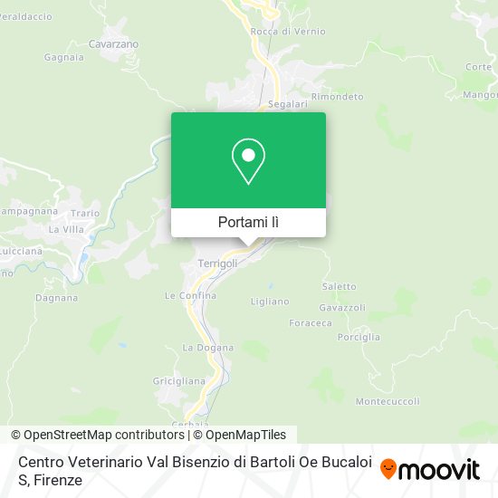 Mappa Centro Veterinario Val Bisenzio di Bartoli Oe Bucaloi S