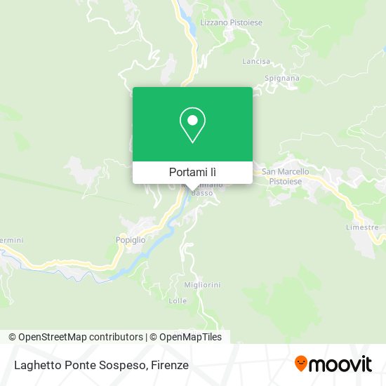 Mappa Laghetto Ponte Sospeso