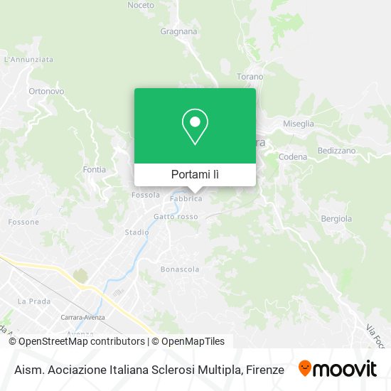 Mappa Aism. Aociazione Italiana Sclerosi Multipla