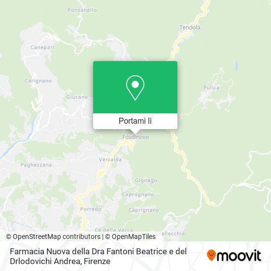 Mappa Farmacia Nuova della Dra Fantoni Beatrice e del Drlodovichi Andrea