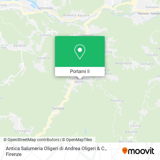 Mappa Antica Salumeria Oligeri di Andrea Oligeri & C.