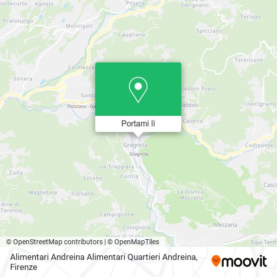Mappa Alimentari Andreina Alimentari Quartieri Andreina