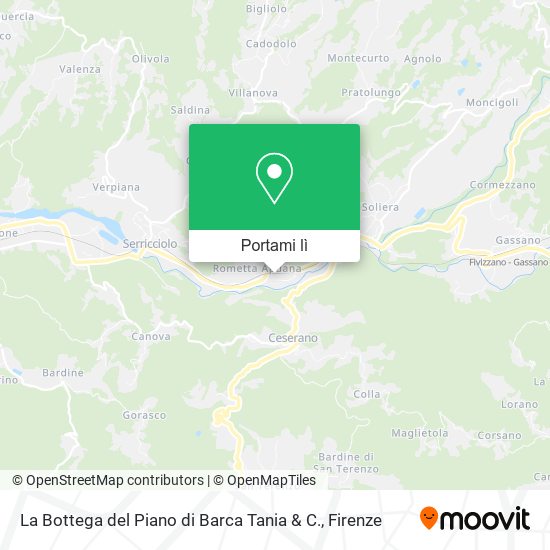Mappa La Bottega del Piano di Barca Tania & C.