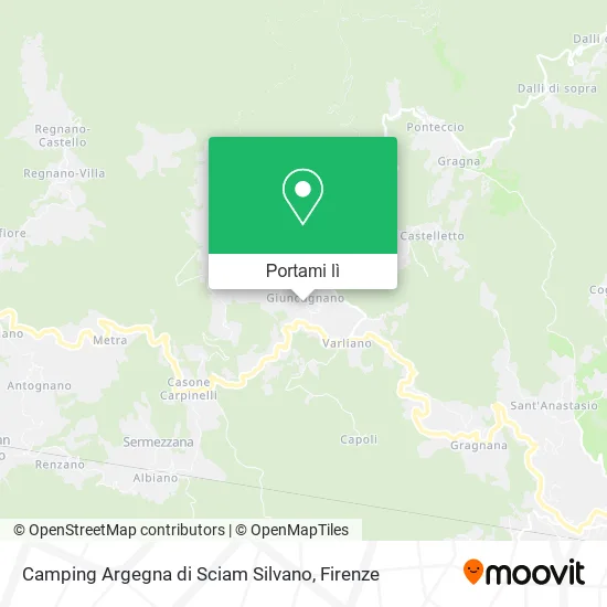 Mappa Camping Argegna di Sciam Silvano