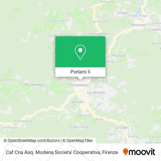 Mappa Caf Cna Asq. Modena Societa' Cooperativa