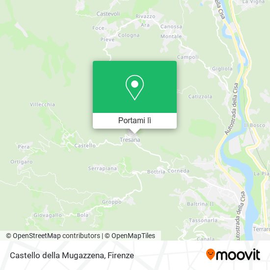 Mappa Castello della Mugazzena