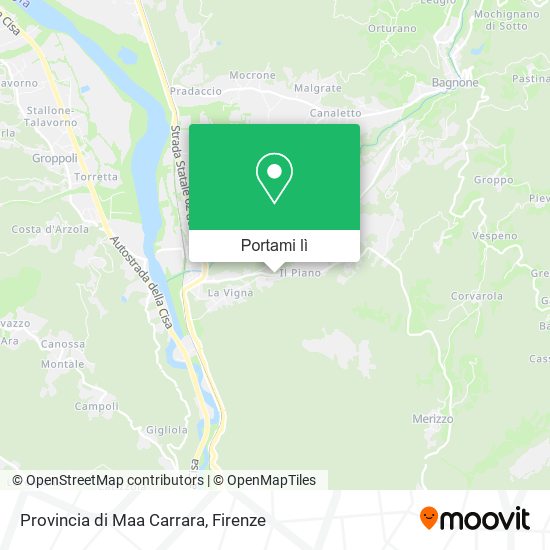 Mappa Provincia di Maa Carrara