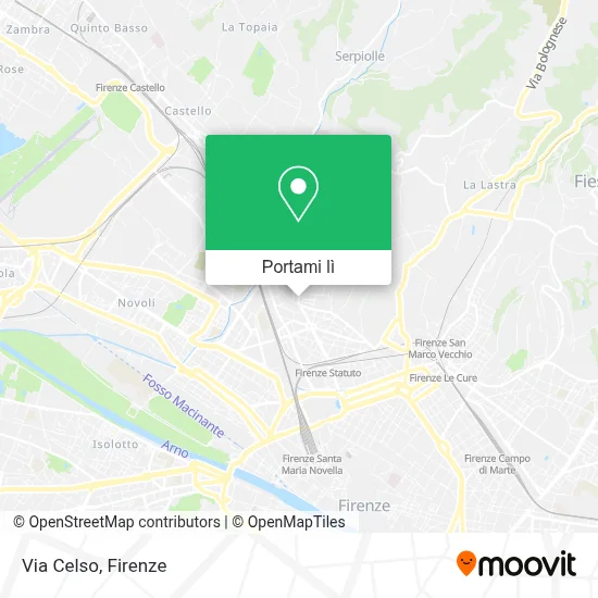 Mappa Via Celso