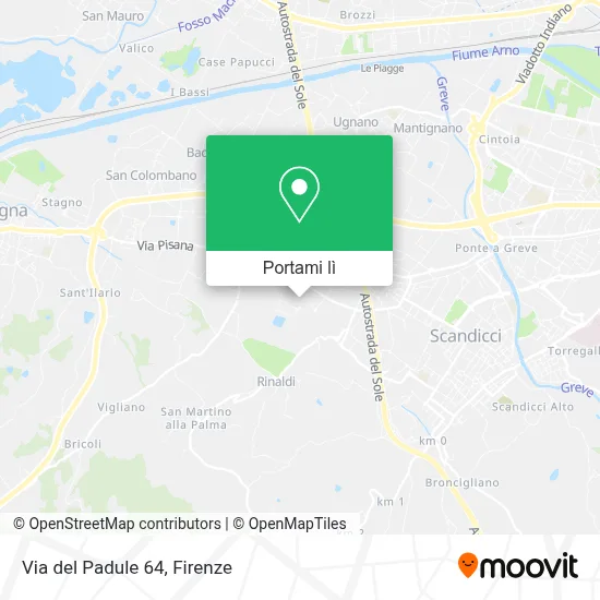 Mappa Via del Padule 64