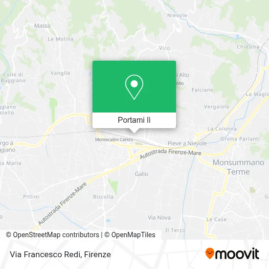 Mappa Via Francesco Redi